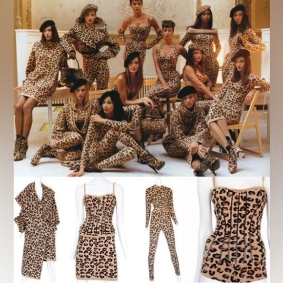 RARE ALAIA Azzedine F/W 1991 Runway leopard print wool midi skirt - Small - Picture 4 of 15